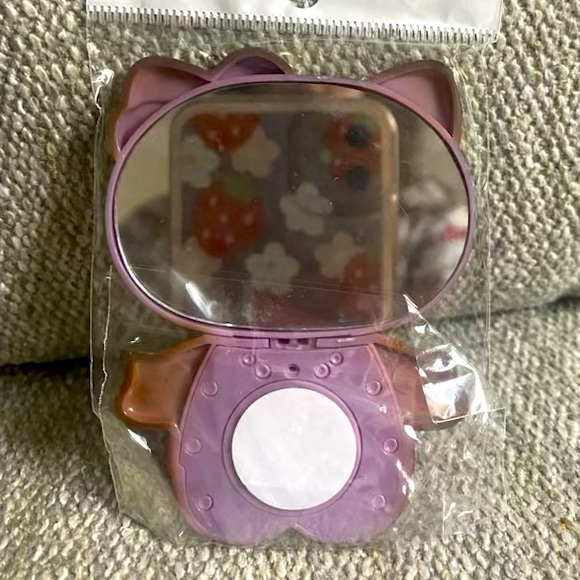 Hello Kitty Pop Socket Phone Stand Accessories with Mirror Purple and Gold - Picture 2 of 9